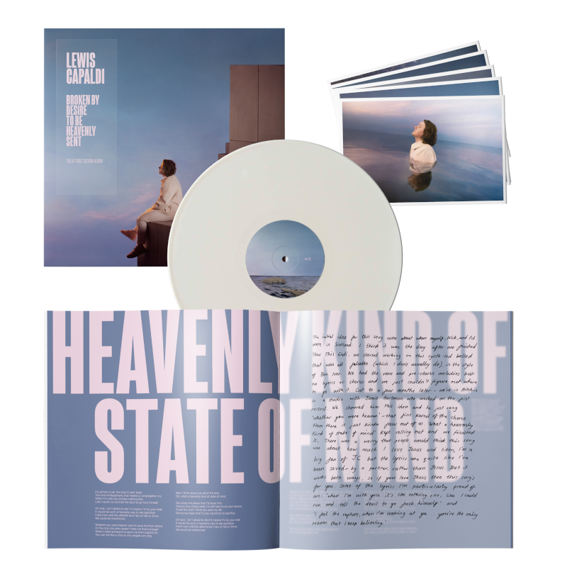 Broken By Desire To Be Heavenly Sent by Lewis Capaldi - Limited Edition White LP Collectors Set - shop now at Universal Music store
