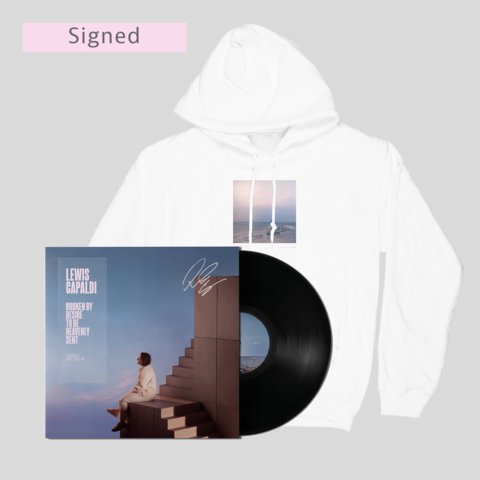 Broken By Desire To Be Heavenly Sent by Lewis Capaldi - Exklusive Signed LP Black + Hoodie - shop now at Universal Music store