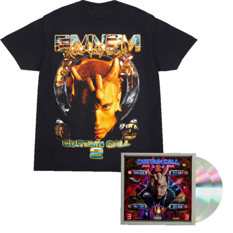 Curtain Call 2 by Eminem - CD + HORNS T-Shirt Bundle - shop now at Universal Music store